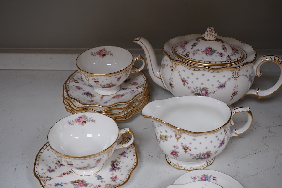 A Royal Crown Derby Royal Antoinette tea set